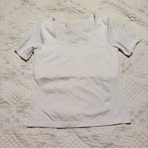Lululemon Ebb to Street Short Sleeve Shirt Size 12 - White